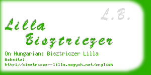 lilla bisztriczer business card